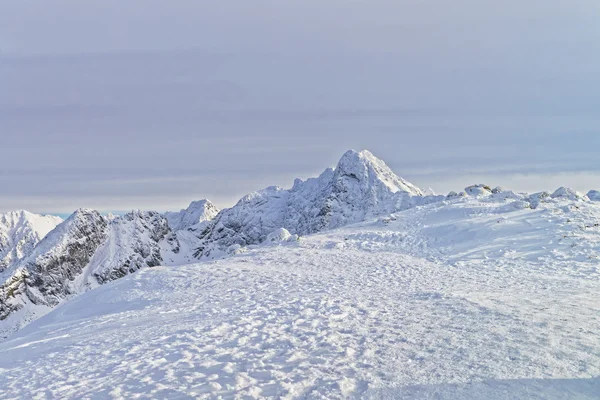 Kasprowy wierch peak of zakopane in Tatra im Winter — Stockfoto