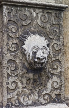 Taş Heykel Solothurn eski şehirde yüz