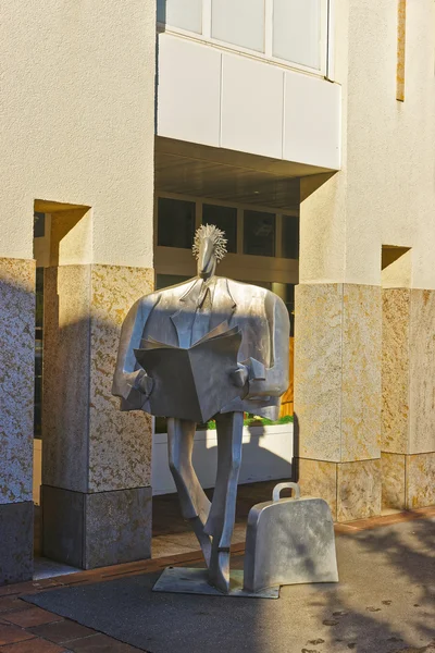 Reading man monument in Bad Ragaz — Stock Photo, Image