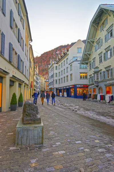 Mountain view in the Old City of Chur — Stock Photo, Image