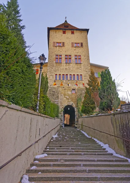 Puerta de la Ciudad Vieja en Chur en invierno —  Fotos de Stock