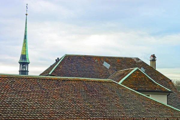 Vue sur les toits de la vieille ville de Soleure — Photo