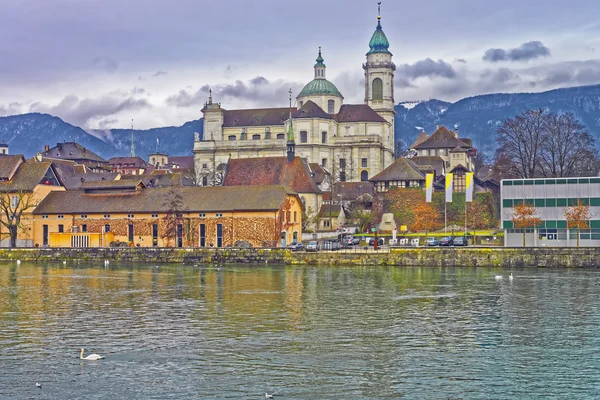 Frente al mar de la Catedral de San Urso en Soleura —  Fotos de Stock