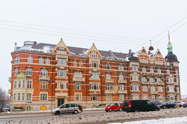Вид на вулицю на Andersens бульварі в Копенгагені зимові — стокове фото
