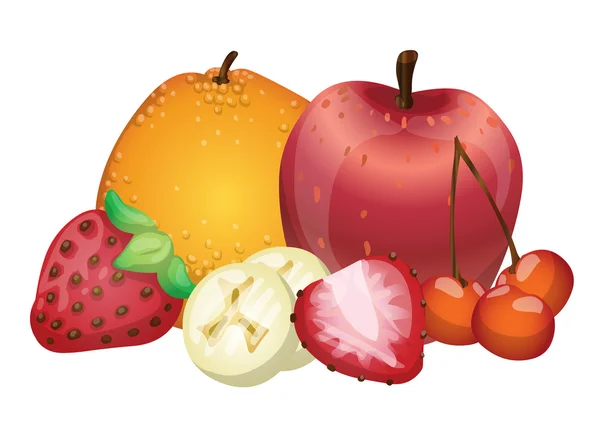 Summer fruits flavors — Stock Vector