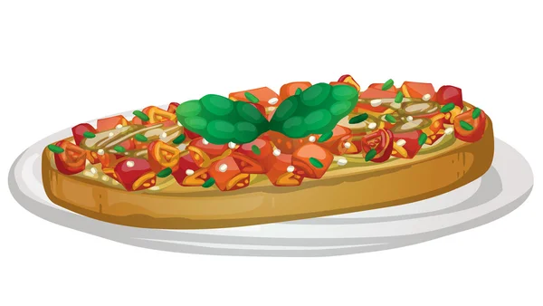 Nagy olasz bruschetta — Stock Vector