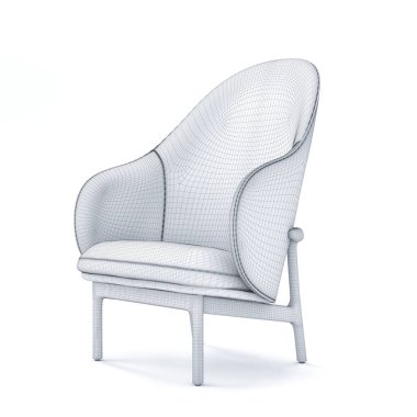 Beyaz stüdyoda 3D kablo modeli