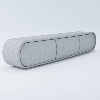   Kabine sanatçısı tasarımı beyaz arkaplan tel modelinde izole edildi