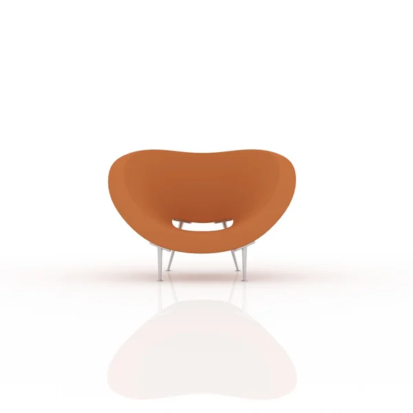 Metal orange chair — Stock Photo, Image