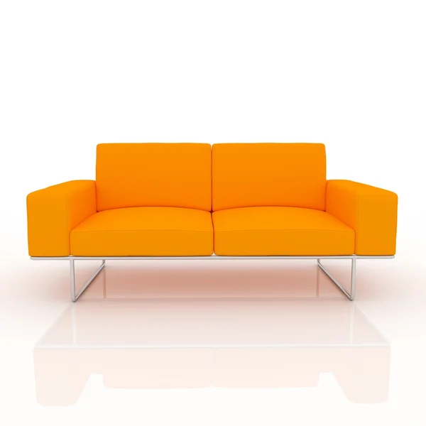 Orangefarbenes Sofa — Stockfoto