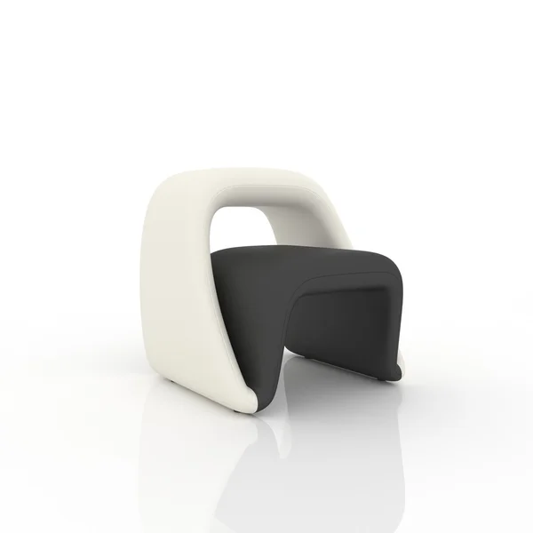 Czarny biały krzesło — Zdjęcie stockowe