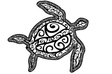 Vektör - kaplumbağa dövme