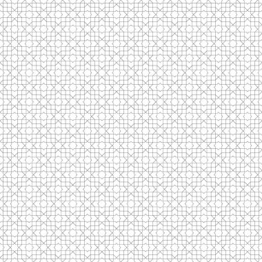 Geleneksel İslami sanata dayalı kusursuz geometrik süsleme. Siyah ve beyaz. Kumaş, tekstil, kapak, ambalaj kağıdı, arka plan, lazer kesim için harika tasarım..