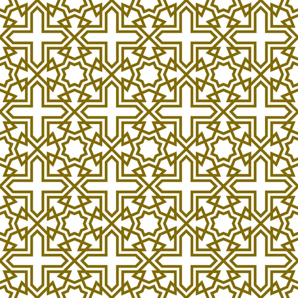 Nahtlose Geometrische Ornament Auf Der Grundlage Traditioneller Arabischer Art Brown — Stockvektor