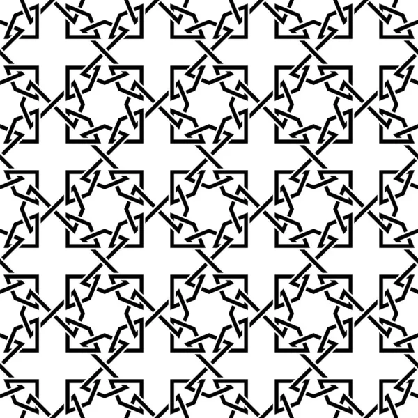 Nahtlose Geometrische Ornamente Auf Der Grundlage Traditioneller Islamischer Kunst Schwarz — Stockvektor