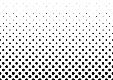 Kusursuz yarım tonlu vektör arka planı. Siyah dairelerle dolu. Ortadaki soluklaşır. Yükseklik olarak 25 rakam.