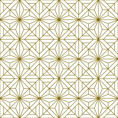 Japon pürüzsüz Kumiko deseni, ortalama kalınlıkta altın rengi..