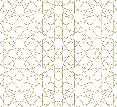 Geleneksel İslami sanat eserine dayanan arka plan pürüzsüz desen. Kahverengi renk. Kumaş, tekstil, kapak, ambalaj kağıdı, ince çizgiler için harika tasarım..