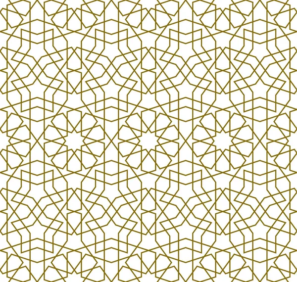 Geleneksel İslami sanat eserine dayanan arka plan pürüzsüz desen. Kahverengi renk. Kumaş, tekstil, kapak, ambalaj kağıdı, arkaplan çizgileri için harika tasarım..