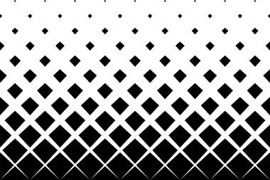 Beyaz arkaplandaki karelere göre geometrik desen. Tek yönde pürüzsüz. Kısa soluklaşma. Boyu 13 haneli. Radyal dönüşüm metodu.