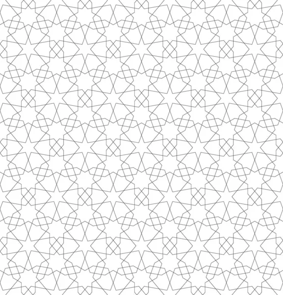 Background Seamless Pattern Based Traditional Islamic Art Black Color Great — стоковый вектор
