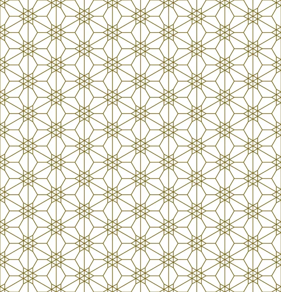 Japon pürüzsüz Kumiko deseni ince çizgilerle altın rengi..