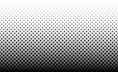 Beyaz arkaplandaki karelere göre geometrik desen. Tek yönde pürüzsüz. Kısa soluklaşma. Boyu 40 haneli. Radyal dönüşüm metodu.