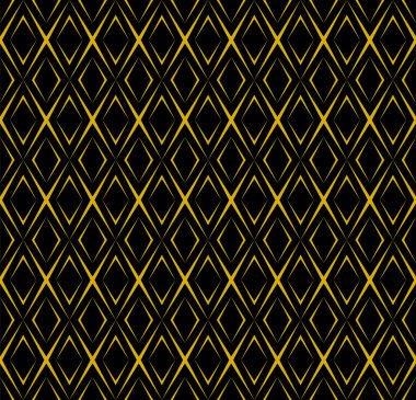 Kusursuz geometrik desen. Kahverengi renkli figürler. Siyah arkaplan..