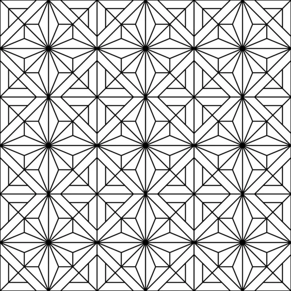 Japon kusursuz Kumiko deseni siyah. İnce çizgiler.