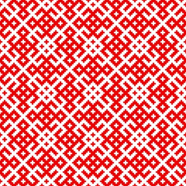 Kusursuz geleneksel Rus ve Slav süsü. Kare şeklinde simetrik görünüm.