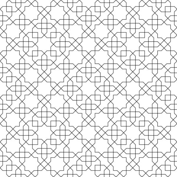 Adorno Geométrico Sin Costuras Basado Arte Islámico Tradicional Líneas Color — Vector de stock