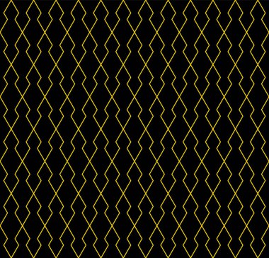Kusursuz geometrik desen. Kahverengi renkli ince çizgiler. Siyah arka plan. Geometrik arkaplan, grafiksiz desen çizimi.