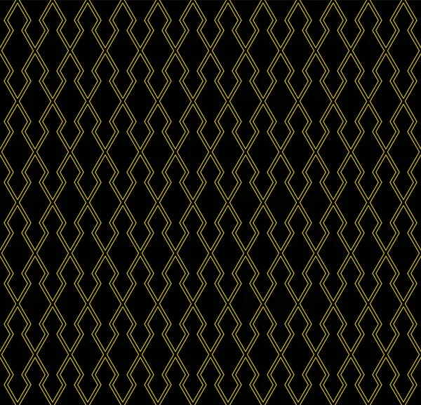 Бесшовный Геометрический Узор Тонкие Линии Коричневого Цвета Чёрный Фон Геометрический — стоковый вектор