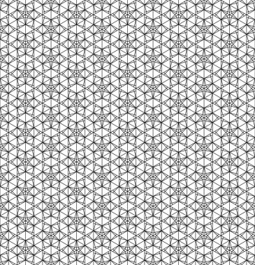 Japon kusursuz Kumiko deseni siyah ve beyaz. Kalınlık çizgileri.