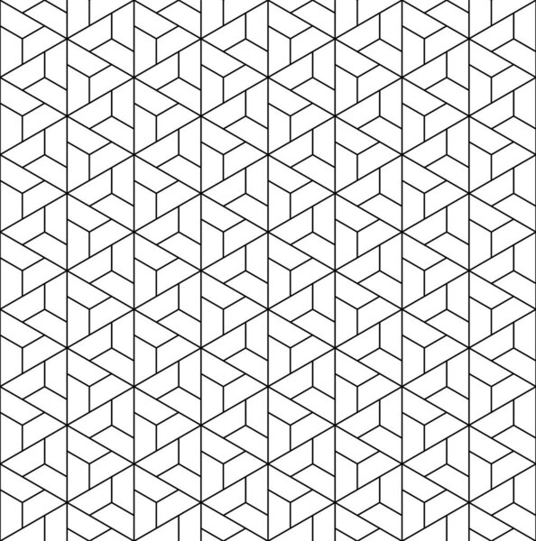 Японский бесшовный рисунок Кумико в черно-белом цвете..