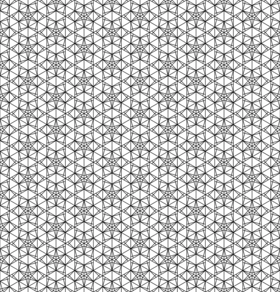 Japon kusursuz Kumiko deseni siyah ve beyaz. Kalınlık çizgileri.