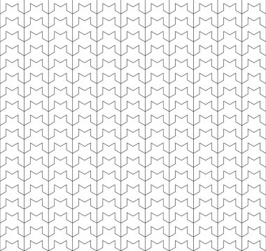 Kusursuz geometrik desen. Siyah ve beyaz renkler.