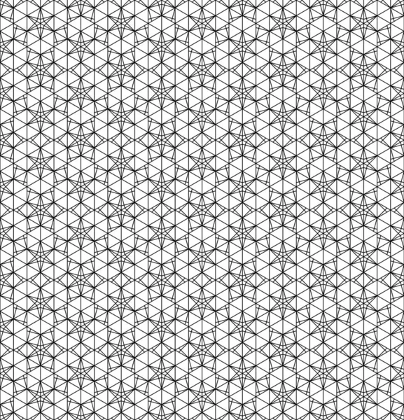 Siyah ve beyaz olarak Kumiko biçimine dayanan kusursuz desen. Kalınlık çizgileri.
