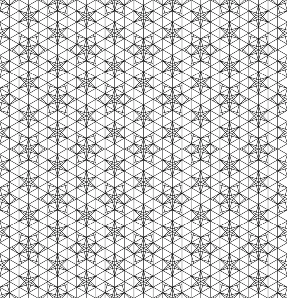 Japon kusursuz Kumiko deseni siyah ve beyaz. Kalınlık çizgileri.