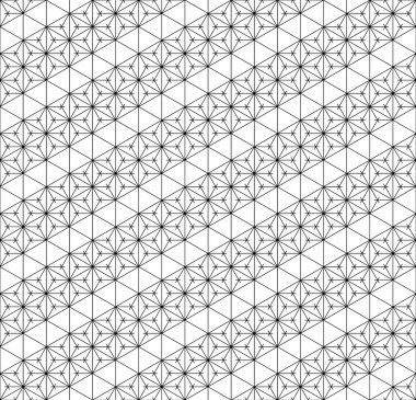 Japon pürüzsüz Kumiko deseni siyah beyaz. İnce çizgiler..