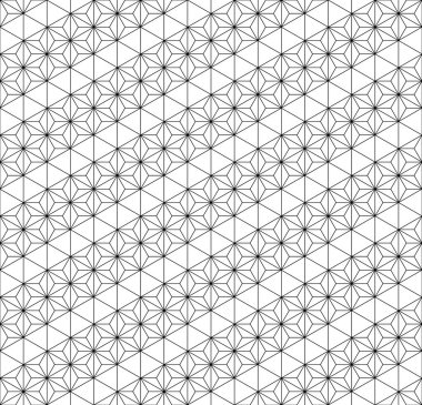 Japon pürüzsüz Kumiko deseni siyah beyaz. İnce çizgiler..