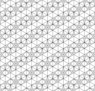 Japon pürüzsüz Kumiko deseni siyah beyaz. İnce çizgiler..