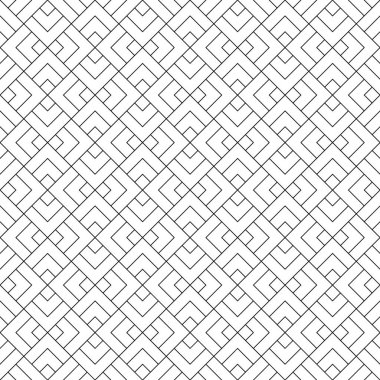 Kusursuz geometrik desen. Ortalama kalınlık çizgileri. Beyaz arkaplanda siyah renk çizgileri.