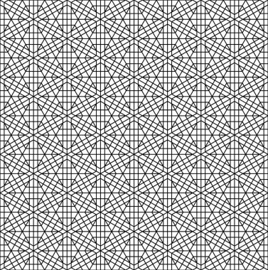 Japon pürüzsüz Kumiko deseni siyah beyaz. İnce çizgiler..