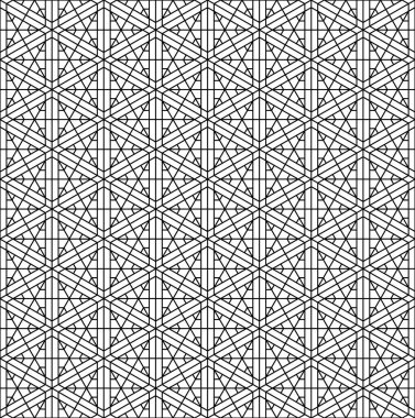 Japon pürüzsüz Kumiko deseni siyah beyaz. İnce çizgiler..