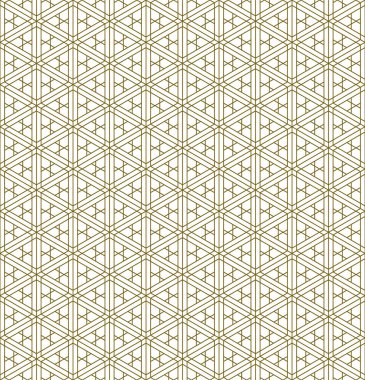 Geleneksel Japon gemisi Kumiko Zaiku 'nun elementlerine dayanan kusursuz bir desen. Kahverengi ince çizgiler.