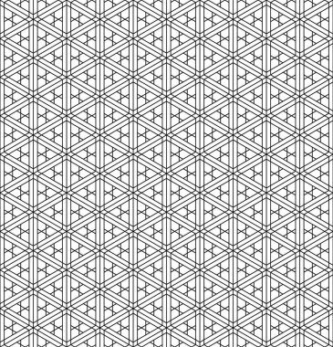 Japon pürüzsüz Kumiko deseni siyah beyaz. İnce çizgiler..