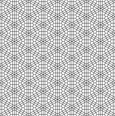 Japon pürüzsüz Kumiko deseni siyah beyaz. İnce çizgiler..