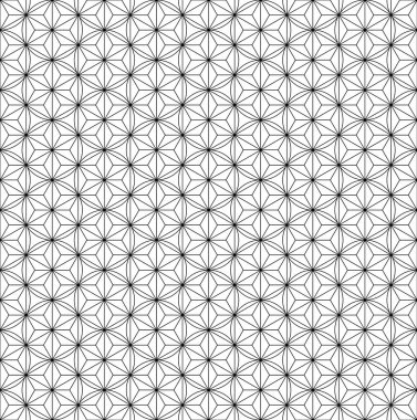 Japon pürüzsüz Kumiko deseni siyah beyaz. İnce çizgiler..