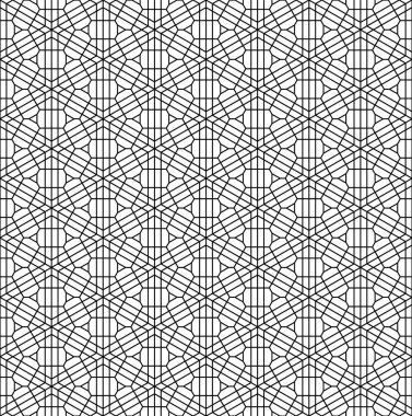 Japon pürüzsüz Kumiko deseni siyah beyaz. İnce çizgiler..